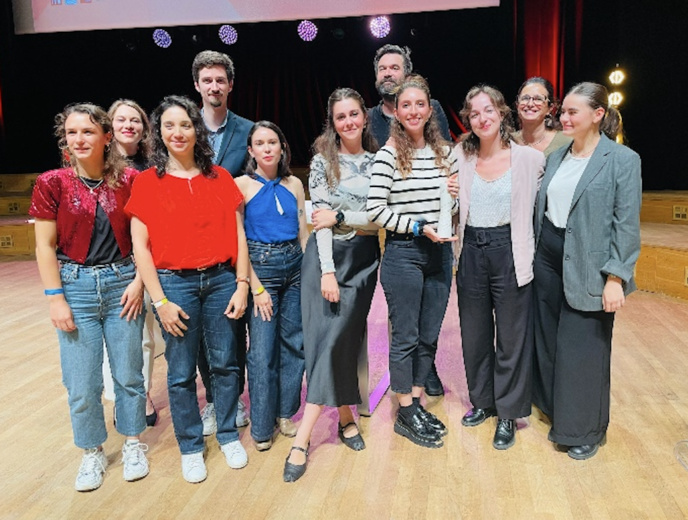 Une partie des jeunes journalistes composant la rédaction d’ENTR