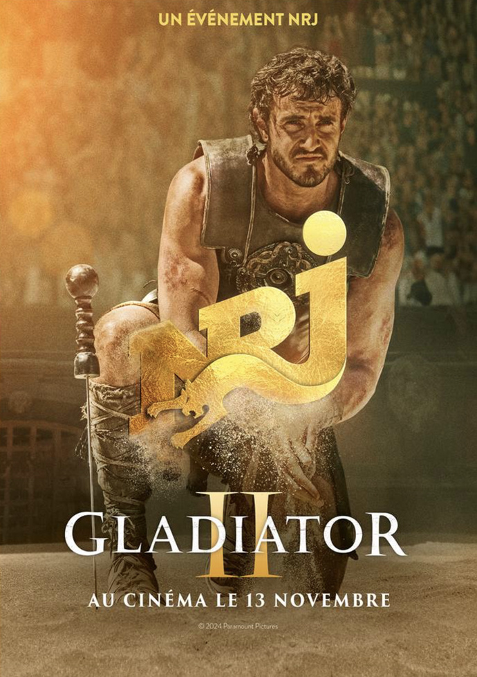 NRJ s’associe au film "Gladiator II"