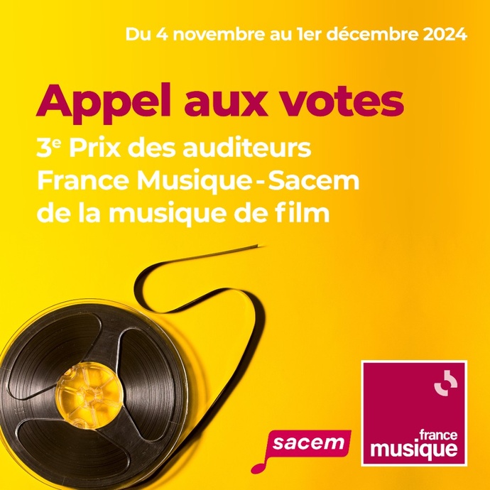 Prix des auditeurs France Musique - Sacem de la musique de Film : appel aux votes !