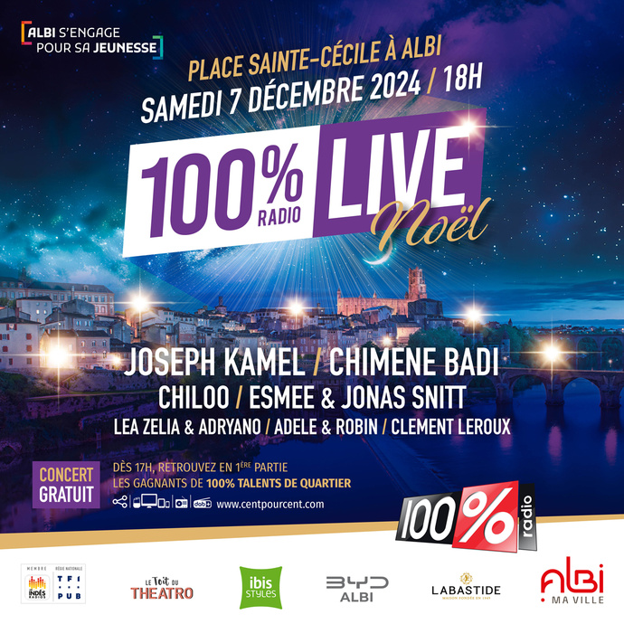 Albi s’illumine avec le 100% Radio Live de Noël