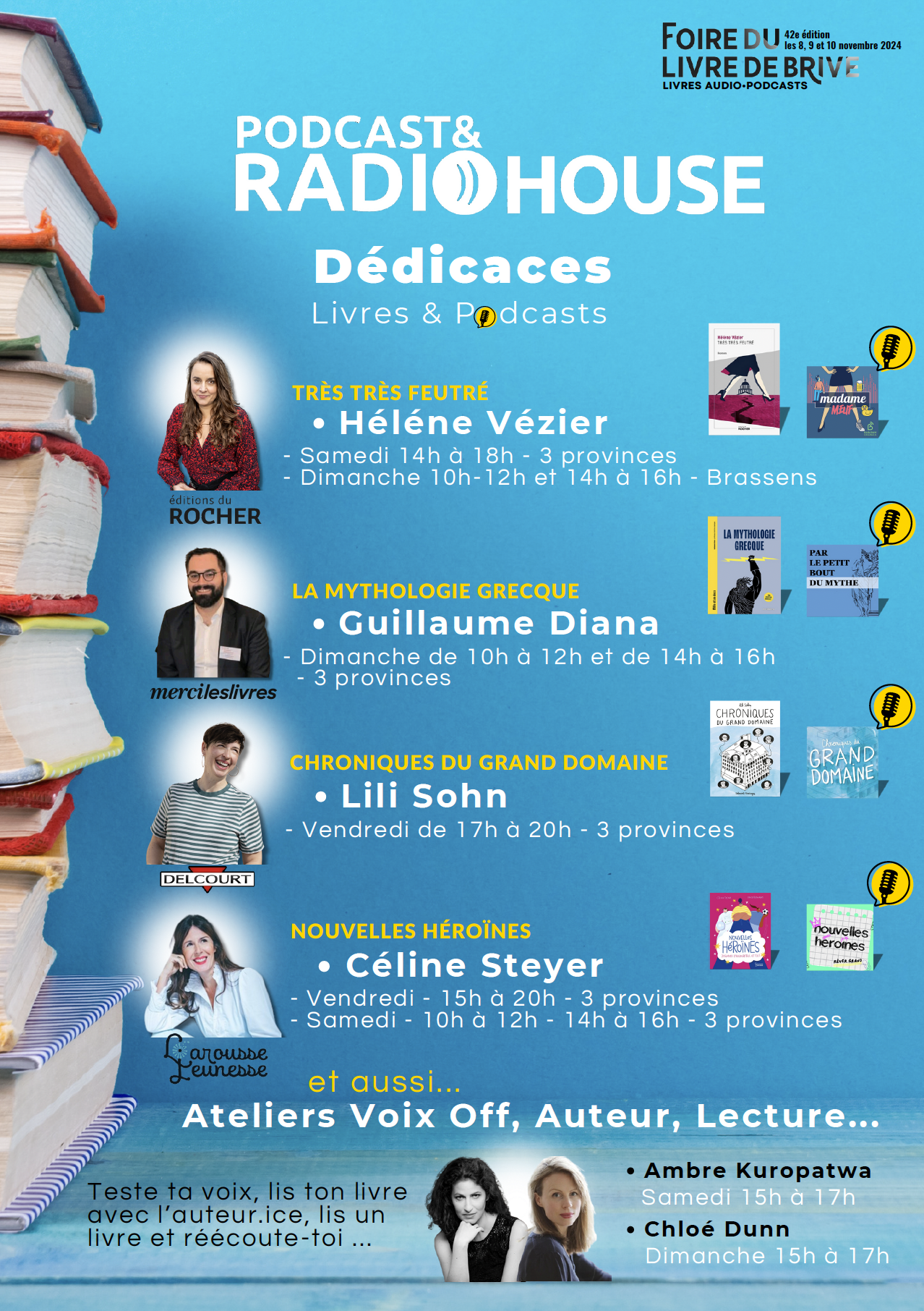 Des livres audio et des podcasts à la Foire du livre à Brive