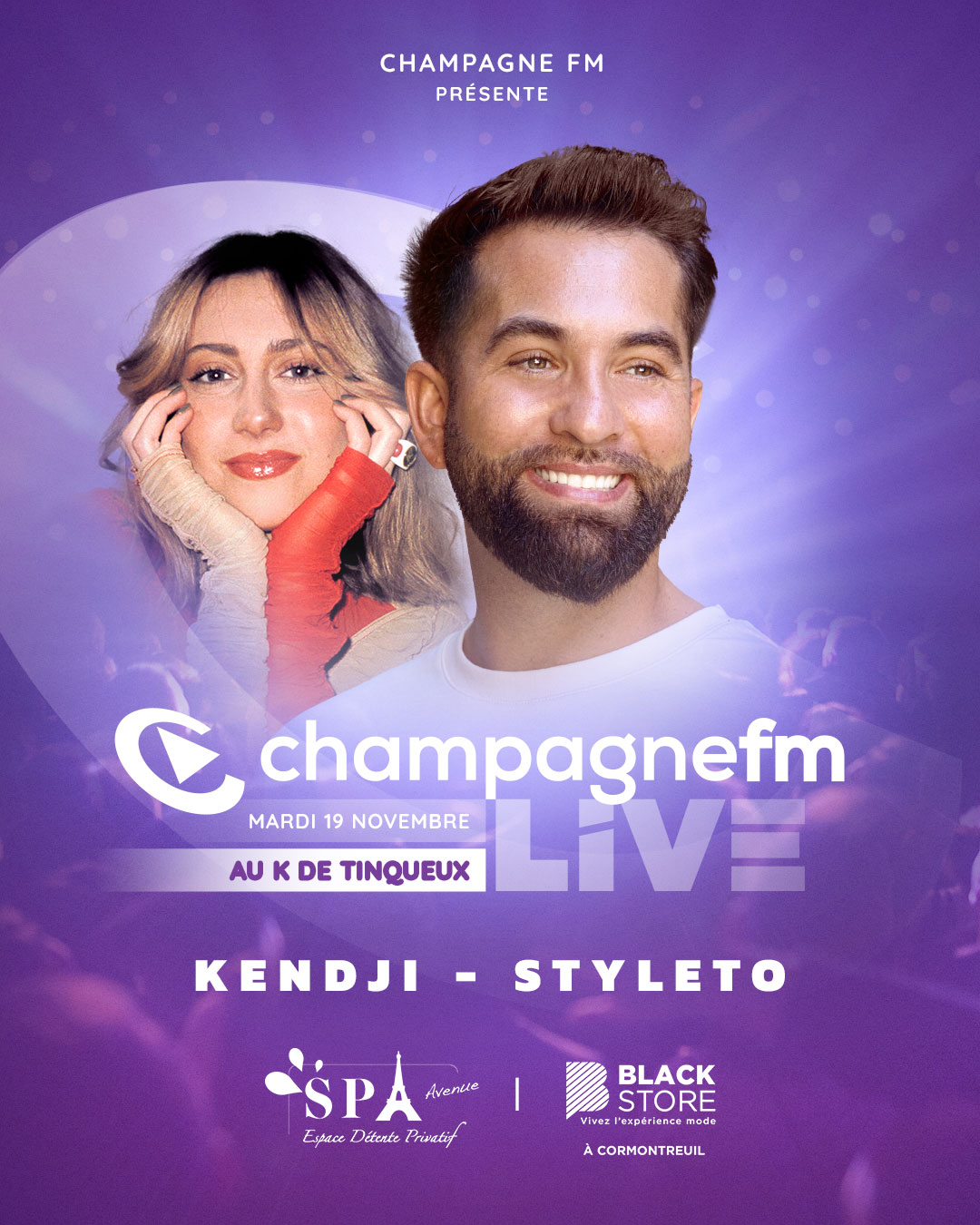 Un nouveau Champagne FM Live avec Kendji et Styleto