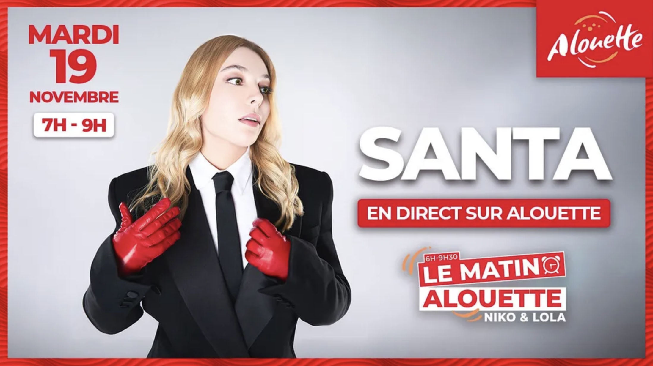 Santa invitée du "Matin Alouette" ce 19 novembre