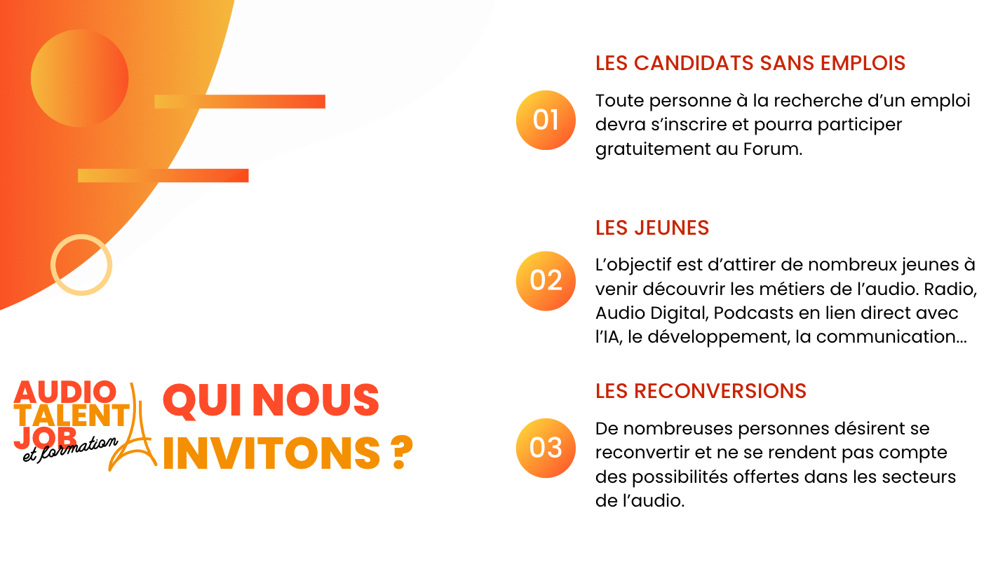 À la recherche d’un emploi ou d’une formation ? Rendez-vous à l’Audio Talent Job !