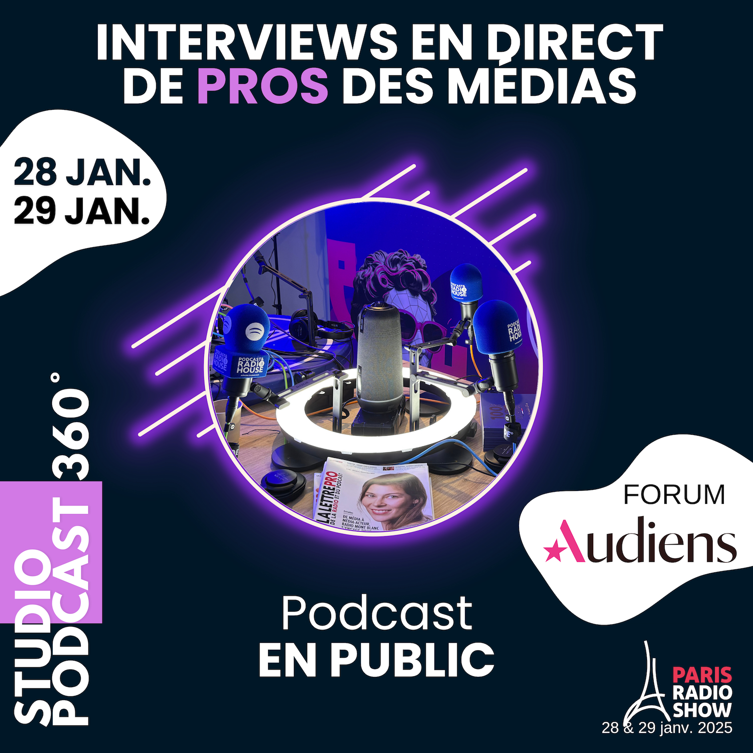 Un studio d’enregistrement au cœur du Paris Radio Show 2025