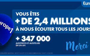 2 486 000 auditeurs écoutent Europe 1