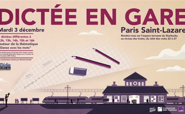 France Culture : une nouvelle "Dictée en gare" à la gare Saint-Lazare